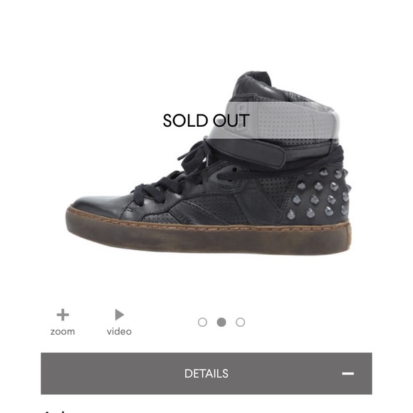 Ash skunk RARE stud-back hi top sneaker black - Picture 7 of 8